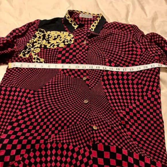 VINTAGE Italian designer Fausta Cinquini 1980s patterned silk blouse - Picture 3 of 8